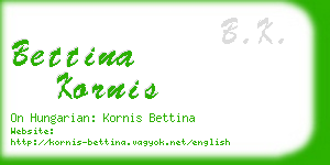 bettina kornis business card